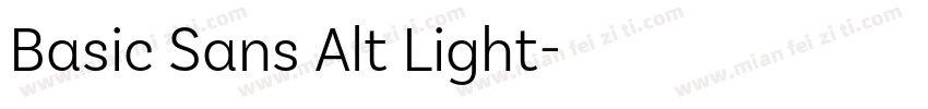 Basic Sans Alt Light字体转换